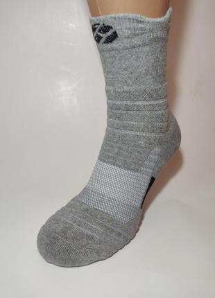 Спортивные носки унисекс 37-45 розмер серые1 фото