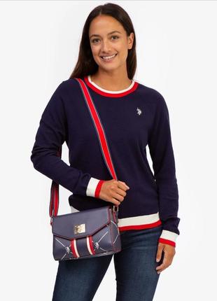 Оригинальная сумка красно-синяя u.s. polo assn❤️ новая яркая кросс-боди10 фото