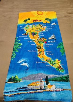 Красивое тонкой махрв или велюр полотенце 145*75