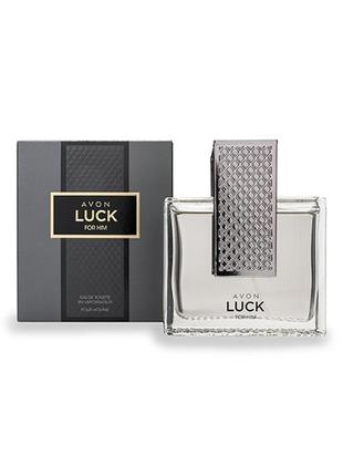 Туалетна вода avon luck для нього 75 мл