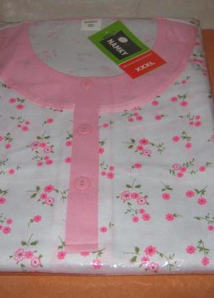 Піжама жіноча рожевий квітковий принт 100% бавовна розмір l (48) антиалергенна2 фото