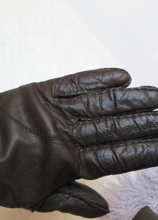Женские кожаные перчатки,утепленные.4 фото