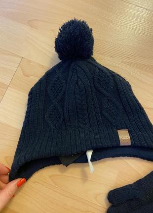 Набір зимові шапка перчатки на флісі hm h&m 4-8 4-55 фото