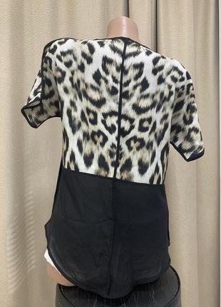 Футболка блузка леопард размер s2 фото