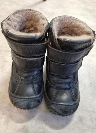 Классные кожаные ботиночки зима