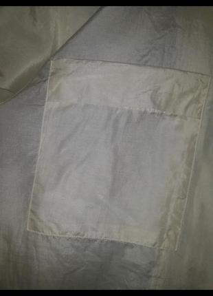 Стильная винтажная шёлковая блуза рубашка marianne paris с большими накладными карманами цвет слоновая кость5 фото