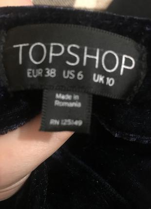 Сині велюрові шорти topshop3 фото