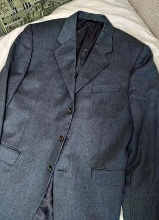 Стильний якісний вовняний оверсайз піджак з чоловічого плеча преміум бренду5 фото