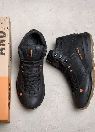 Чоловічі зимові шкіряні черевики merrell black