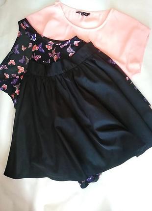 Юбка солнце клеш черного цвета