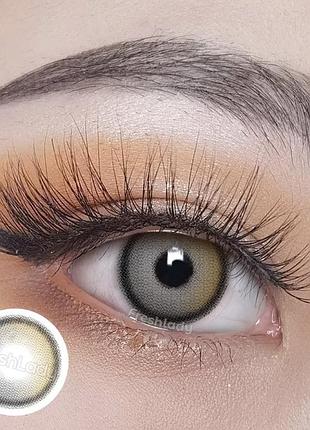 Линзы для глаз цветные серые. хорошее перекрытие своего цвета