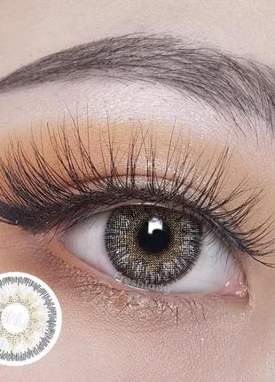 Линзы для глаз цветные серые. хорошее перекрытие своего цвета