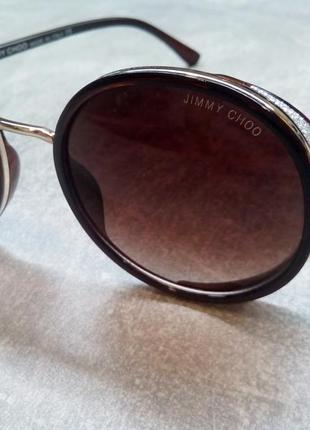 Круглые коричневые очки с боковой защитой3 фото