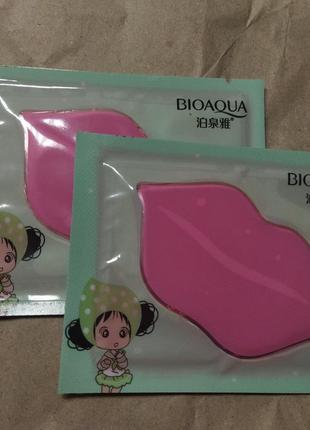 Гідрогелева маска для губ з лаймом bioaqua collagen lip mask