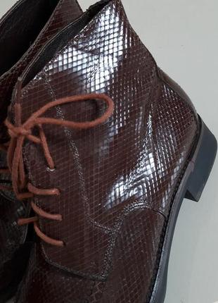 Натуральная змеиная кожа итальянские ботинки в мужском стиле оксфорды челси6 фото