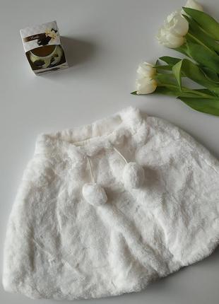 Хутрова накидка пончо на дівчинку 2-4 і 5-8 років h&m