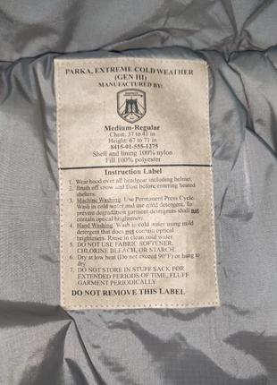 Куртка mr парка parka зимова військова тактична brooklyn armed forces американська usa ecwcs  level 7 сіра grey mr , medium regular, m/r4 фото