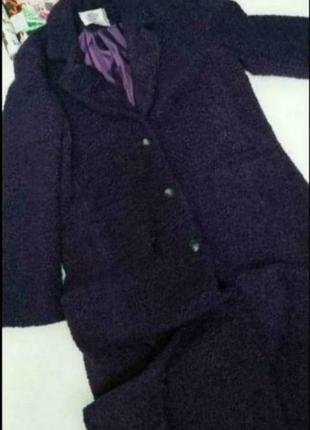 Шуба  фиолетовый из искусственного меха италия