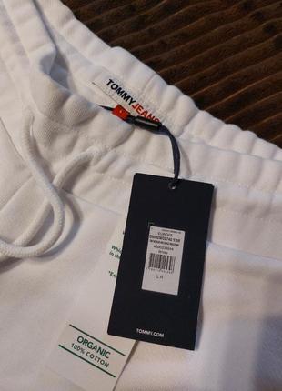 Tommy hilfiger женские белые спортивные штаны t39 relaxed hrs badge5 фото