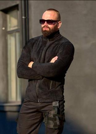 Флісова кофта чорна