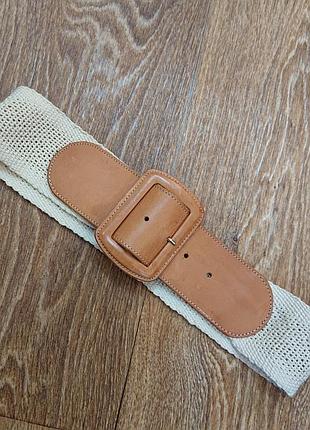 Вінтажний брендовий широкий ремінець stefanel italy
