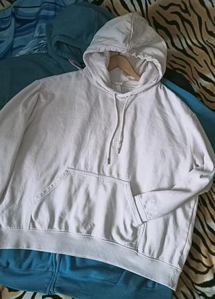 Коттоновый свитшот с капюшоном,худи,56-64,62-66разм.h&m,
