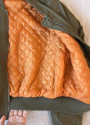 Бомбер куртка ветровка хаки стильная stradivarius zara3 фото