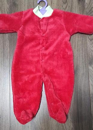 Ясельний теплий махровий комбінезон