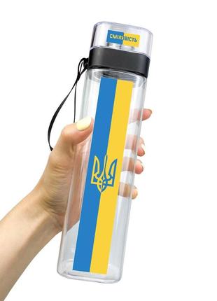 Пляшка для води ziz герб синьо-жовтий1 фото