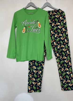 Піжама жіноча костюм для дома авокадо бавовна