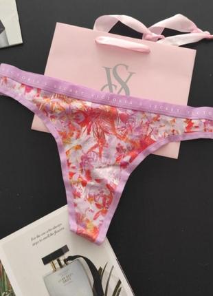 Акція від 3х шт хлопковые трусики стринги тонги р.с,м victoria's secret виктория сикрет вікторія сікрет оригинал