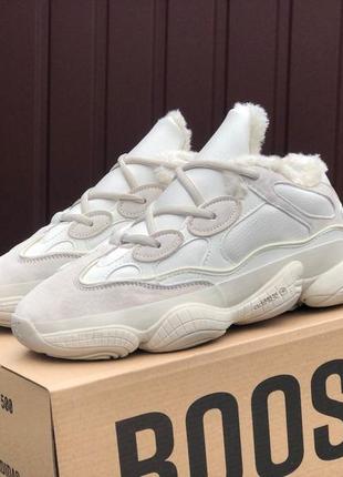 Кроссовки в стиле adidas yeezy boost 500 бежевые2 фото