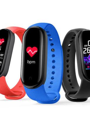 Фитнес браслет fitpro smart band m6 (смарт часы, пульсоксиметр, пульс). цвет: синий3 фото