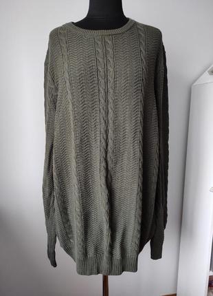 Хлопковый свитер с косами 50-52 р от cotton traders
