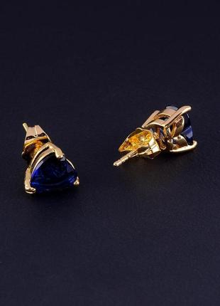 Сережки 'xuping' фіаніт позолота 18к на зсу