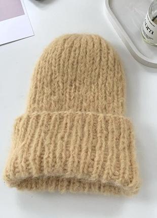 Тёплая шапка из шерсти альпака4 фото