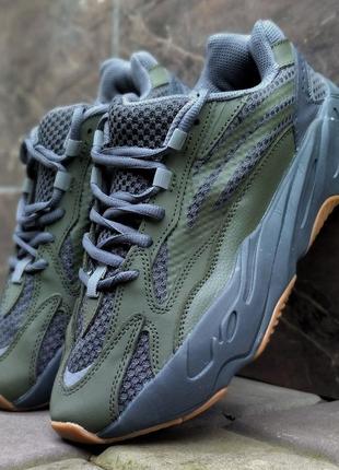 Неймовірні шкіряні кросівки adidas GORE-TEX yeezy boost 700 v2 хакі
