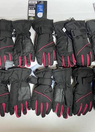 Лыжные термо перчатки, краги для девочек с усиленными ладонями, crivit pro.3 фото
