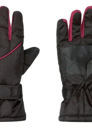 Лыжные термо перчатки, краги для девочек с усиленными ладонями, crivit pro.1 фото