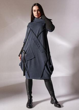 Платье 👆👆👆
мод.221 ( инн.)
цвет: серый, черный
💰😍цена: 1100 гр 💰😍
ткань: трикотаж петля, турция, 100% х/б
размер: free 48-565 фото