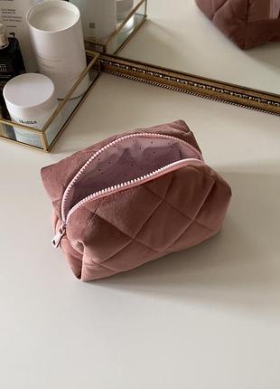 Косметичка ручной работы в цвете бархатная роза
