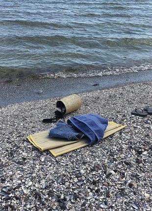 Сумка пляжная соломенная сумочка из соломы цилиндр3 фото