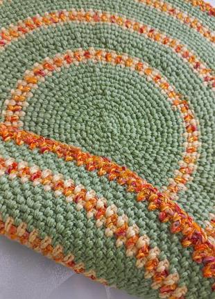 Вязаный коврик. ручная работа