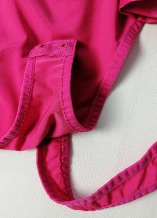 Новая розовая атласная боди блуза7 фото