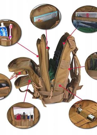 Військовий тактичний штурмовий рюкзак 28 л woodland7 фото