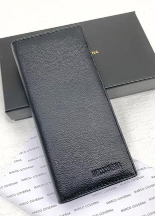 Чоловічий шкіряний гаманець на магніті marco coverna (msm-8) black