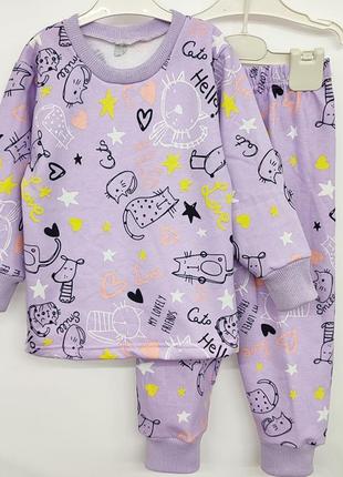 Пижама теплая детская с начесом для девочки2 фото