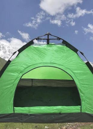 Автоматическая палатка 4-х местная 2х2м зеленая7 фото