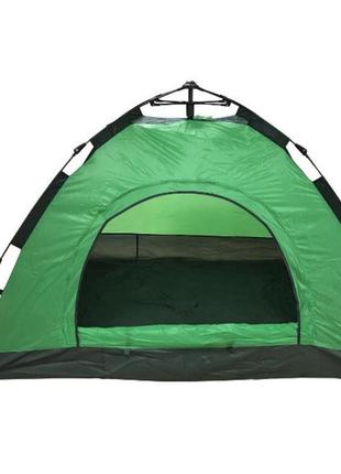 Автоматическая палатка 4-х местная 2х2м зеленая5 фото