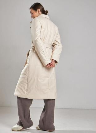 Зимове жіноче пальто-тренч2 фото
